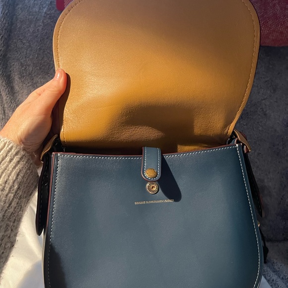 Coach 1941 Saddle Bag 23. Like new. Dark denim. - Picture 9 of 14